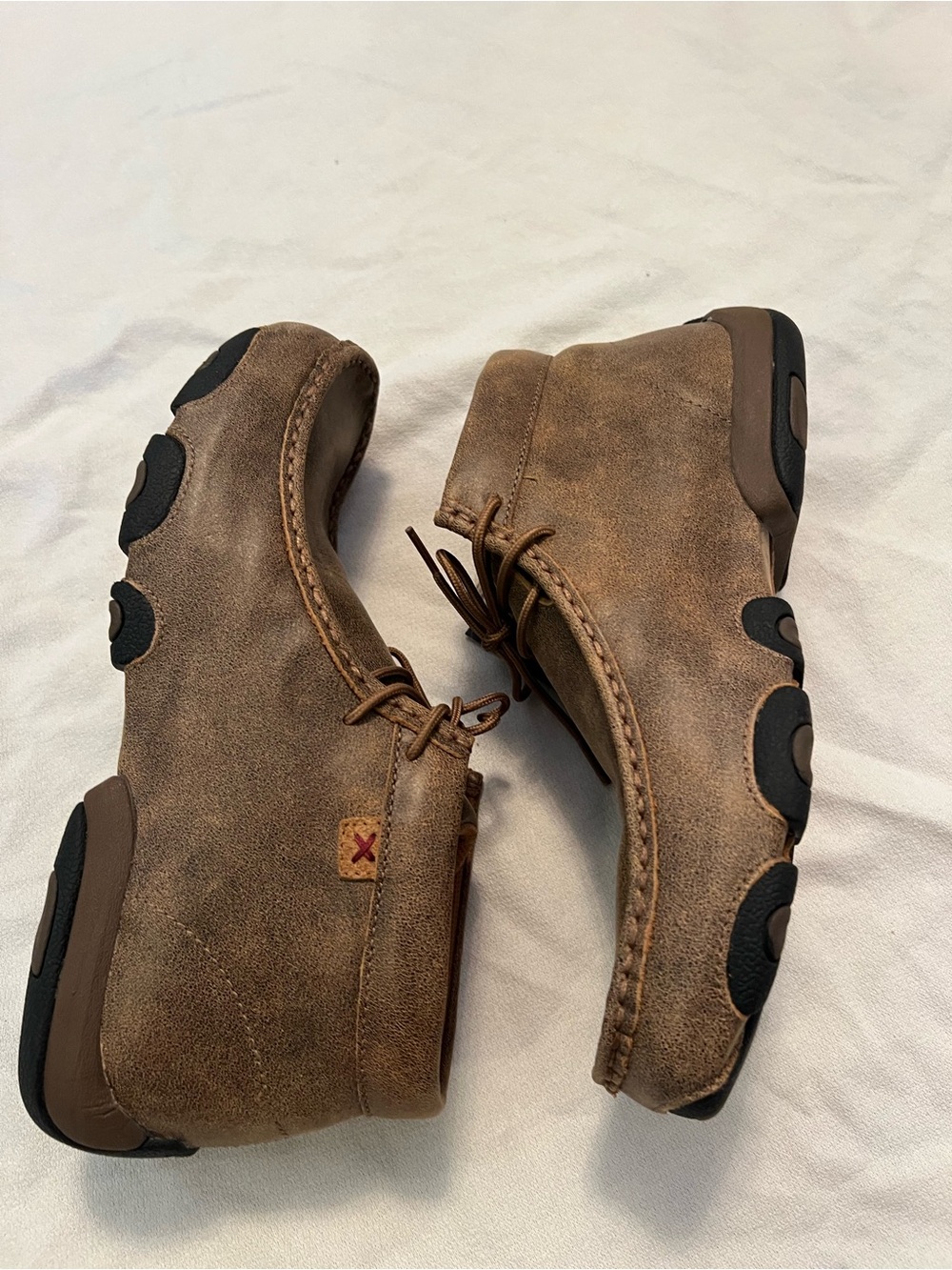 NWT Twisted X Bomber Leather Modern Cowboy Lace Up Driving Moccasins. Size 10M - Picture 3 of 16